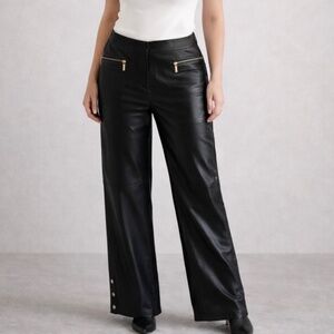 Michael Lawrence Vintage Moto Leather Pants, Size 6